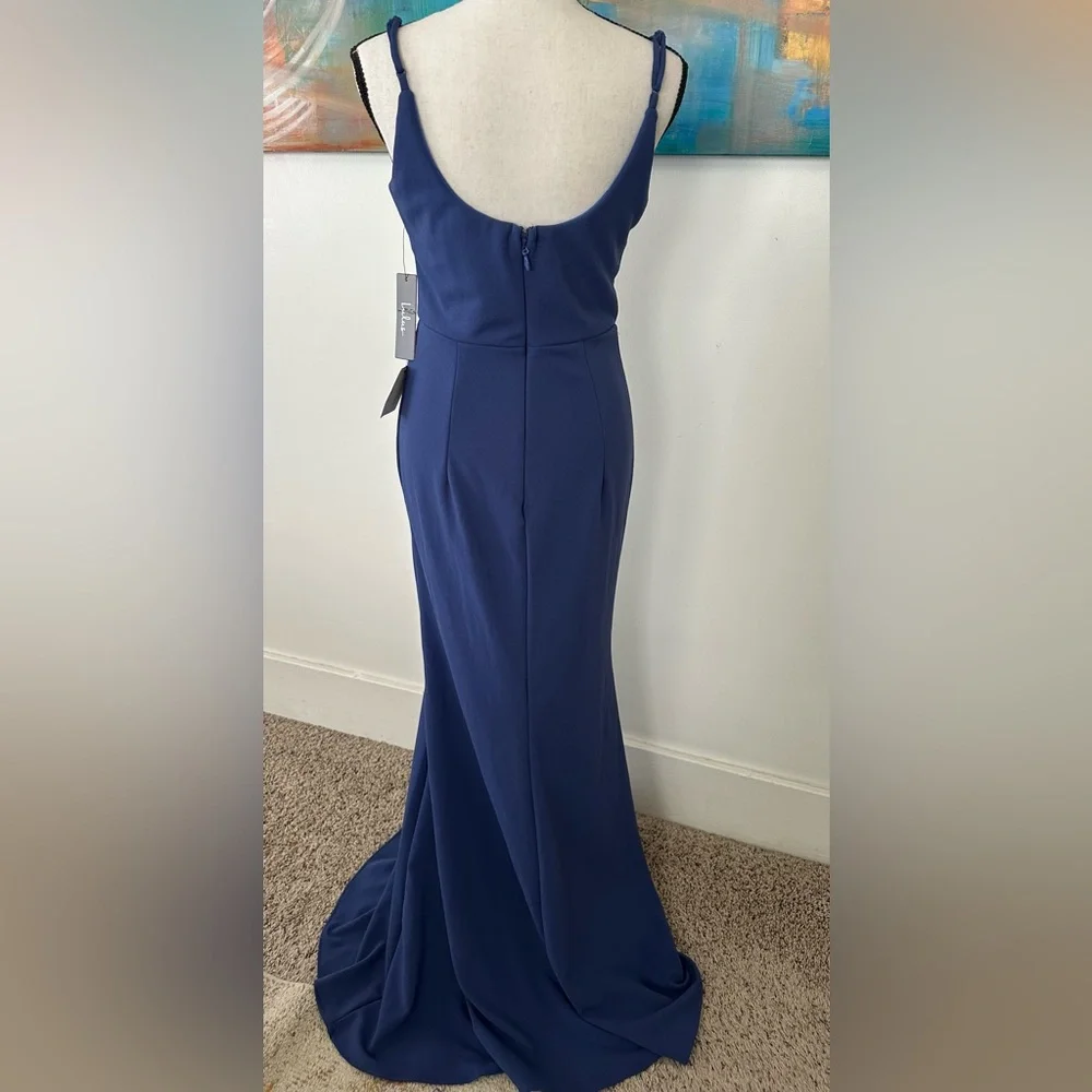 Lulus NWT Infinite Glory Royal Blue Maxi Dress Gown Mermaid Hem Lined Small - Picture 5 of 12